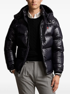 RALPH LAUREN The Gorham Glossed Down Jacket Polo Black Glossy