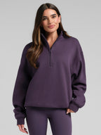 Basic Quarter Zip Mock Neck