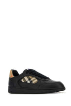 Burberry Men Black Leather Terrace Sneakers