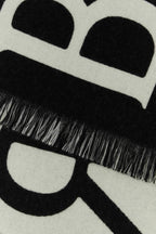Burberry Unisex Black Wool Scarf