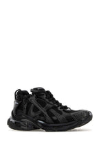 Balenciaga Men Black Mesh And Rubber Runner Led Sneakers