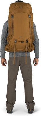 Osprey Rook 50L Men's Backpacking Backpack, Histosol Brown/Rhino Grey
