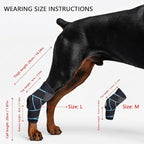 Dog Knee Brace for Back Leg, ACL Support for Large Dogs, Adjustable Dog Leg Brace for Hind Leg Injuries, Canine Joint Wrap for Arthritis Recovery (L)