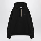 Burberry - Black sweatshirt with Check-pattern inserts
