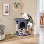 Yaheetech 23.5in Cat Tree Tower, Cat Condo with Sisal-Covered Scratching Posts, Cat House Activity Center Furniture for Kittens, Cats and Pets - Dark Gray
