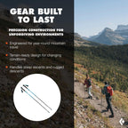 BLACK DIAMOND Distance Carbon Z Trekking Poles (Pair) | Ultralight Carbon Fiber | Z-Pole Folding Design | for Running & Hiking | Desert Sky | 110 cm