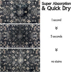 Pet Food Mats for Floor, Absorbent Dog Mat for Food and Water Dispenser Mat, Dog Food Mat Quick Dry Cat Food Mat Pet Supplies