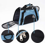 Pet Carrier Soft-Sided Carriers for Cat Carriers Dog Carrier for Small Medium Cats Dogs Puppies Pet Carrier Airline Approved Cat Dog Pet Travel Carrier (Small, Blue)