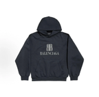 Balenciaga BB Logo Hoodie Unisex Dark Navy