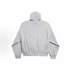 Balenciaga US Flag Distressed Hoodie Unisex Heather Grey