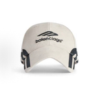 Balenciaga Side Graphic Logo Baseball Cap Unisex Off White