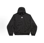 Balenciaga Activewear Logo Hoodie Oversized Unisex Black Sweatshirt