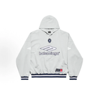 Balenciaga Varsity Sport Logo Hoodie Oversized Unisex Light Grey Sweatshirt