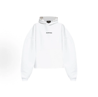 Balenciaga Embroidered Logo Oversized Hoodie White Unisex