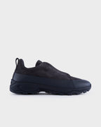 Navy Suede and Leather Triple Stitch Monte Sneakers
