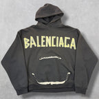 Balenciaga Tape Type Ripped Hoodie Women