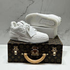Louis Vuitton LV Trainer Sneaker  Triple White Monogram Embossed Edition