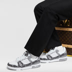 Louis Vuitton LV Trainer Sneaker Denim Monogram Grey