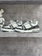 Louis Vuitton LV Trainer Sneaker Denim Monogram Grey