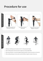 Climbing Sticks Ultralight Outdoor Folding Trekking Poles