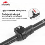 Naturehike ST03 Trekking Pole 62-135cm Outdoor Aluminum Alloy Climbing Rod External Lock 3 Sections Telescopic Hiking Equipment