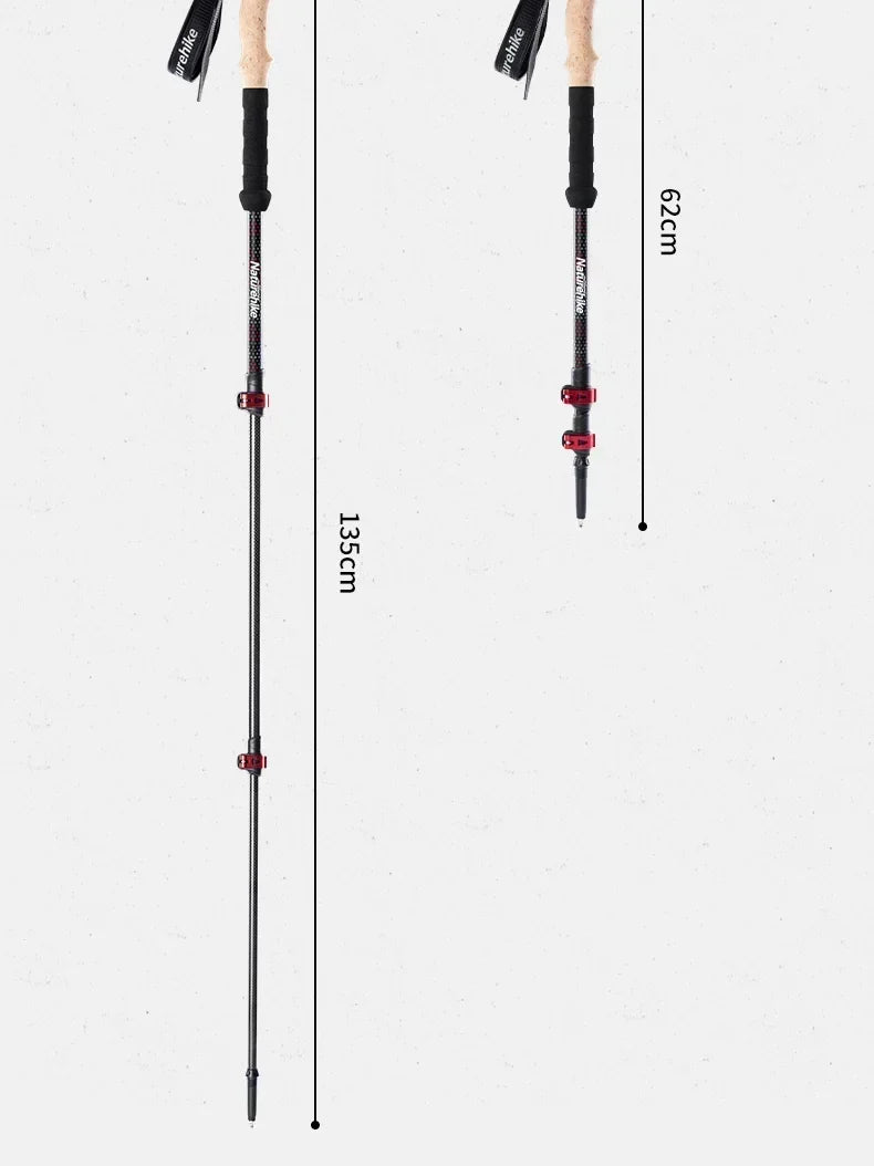 Trekking Poles Carbon Fiber Climbing Stick