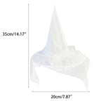 White Witch Veil Holiday Accessory Princess Kids' Dress Halloween Costume – White