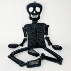 Goth White and Black Skeleton Plush