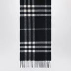 Burberry - Black Check cashmere scarf