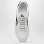 Burberry - White leather sneaker terrace and Check