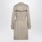 Burberry - Beige double-breasted Kensington cotton trench coat