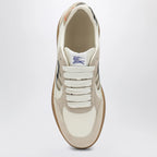 Burberry - Terrace leather and suede sneakers with beige check
