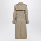 Burberry - Waterloo long cotton gabardine trench coat in honey