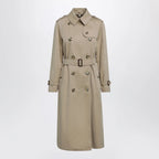 Burberry - Waterloo long cotton gabardine trench coat in honey