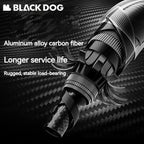 Blackdog Carbon Mountaineering Stick Portable Lightweight Aluminum Carbon Walking Sticks Trekking Pole Telescopic Hiking Canes Adjustable 3-Section Collapsible Staff