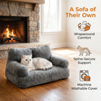 Plush Cat Sofa Bed – Four Seasons Comfort Washable Pet Couch for Cats & Small Dogs | M, L, 2XL, 3XL