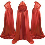 Halloween Costumes - Halloween Cape Cloak for Adults 59 Inch Gothic Death Costume Robe | Vampire Grim Reaper