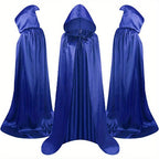 Halloween Costumes - Halloween Cape Cloak for Adults 59 Inch Gothic Death Costume Robe | Vampire Grim Reaper