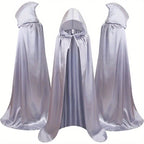 Halloween Costumes - Halloween Cape Cloak for Adults 59 Inch Gothic Death Costume Robe | Vampire Grim Reaper