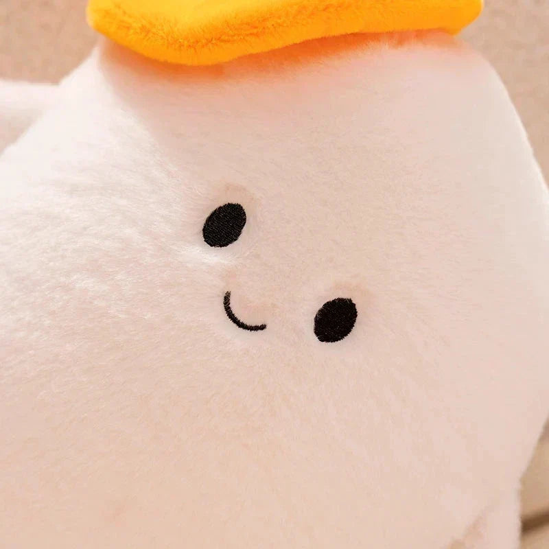 Adorable Smiling Pumpkin Ghost Plush for Halloween Fun!