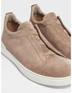 Triple Stitch Sneakers | Beige Suede